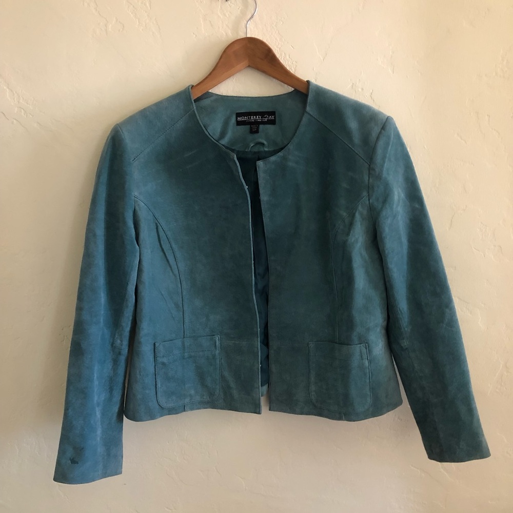 Vintage Blue leather jacket